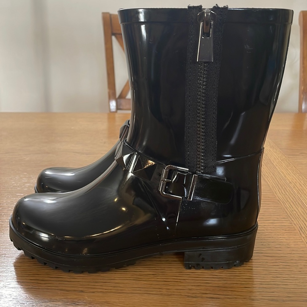 ALDO Black Rubber boots - womens’ size 6
